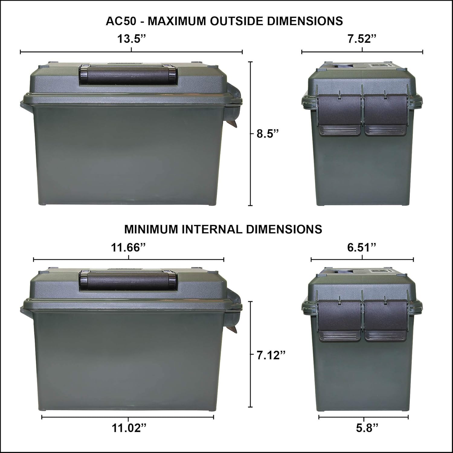 MTM AC50C Ammo Can - Black
