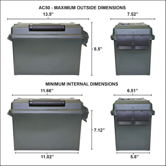 MTM AC50C black ammo can for 5.56 ammo storage – view 3 — image 3 of 3