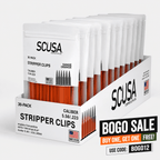 SCUSA Stripper Clips™ Case of 12 Packs – Range Orange, Color-Coded System