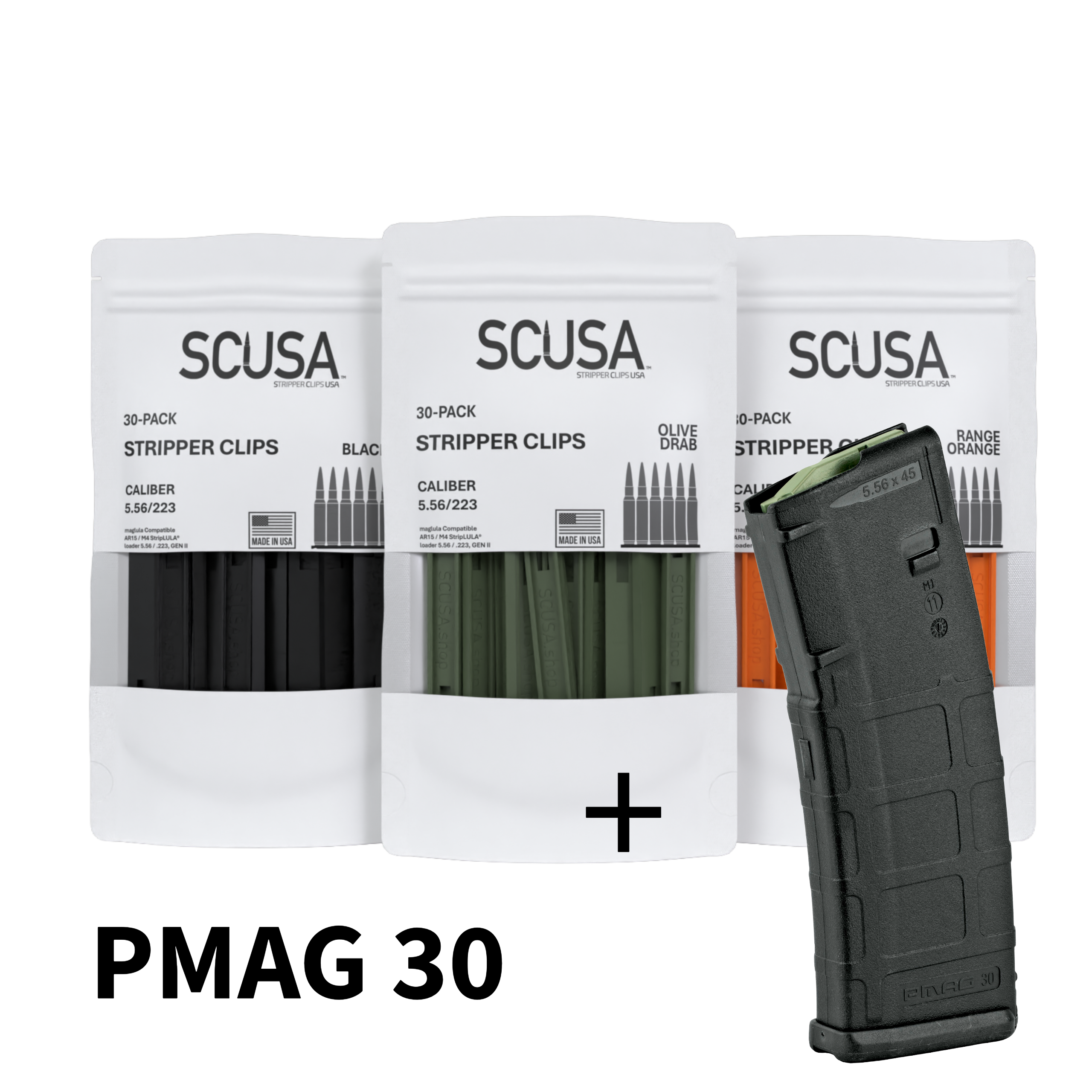 NEW - SCUSA™ Ready-to-Load Kit – 5.56 Stripper Clips  90-pack + PMAG